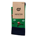 Life Skarpetki Hipster wzór Renifer zielony rozm.35-38 1 para