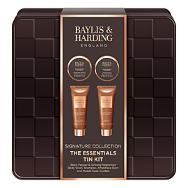 Baylis&Harding Pepe Nero&Ginseng Set Regalo Essenziale per Uomo w Scatola di Latta