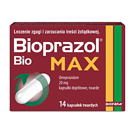 Bioprazol Bio Max 20 mg, kaps. dojelitowe twarde 14 szt.