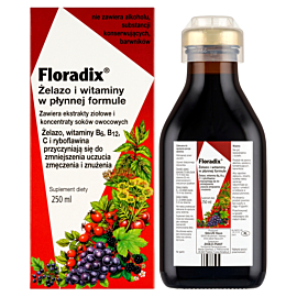 Floradix Żelazo i Witaminy, Płyn doustny 