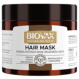 L'biotica Biovax Argan + Makadamia + Kokos Maska do włos&oacute;w 