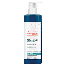 Avene Cleanance Comedomed, Złuszczający żel do mycia cery tłustej i trądzikowej na twarzy, dekolcie i plecach