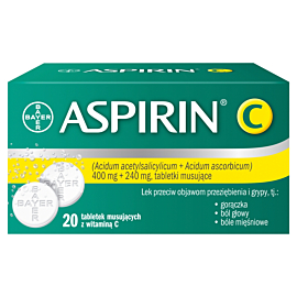 Aspirin C 400 mg + 240 mg, 20 Tabletek musujących