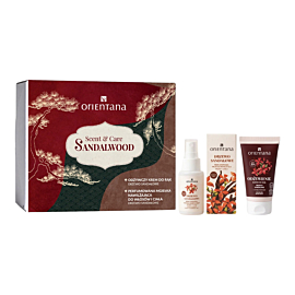 Orientana Scent & Care Sandalwood Zestaw: Mgiełka 50 ml + Krem do rąk 50 ml