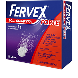 Fervex B&oacute;l i Gorączka Forte 1000 mg, tabletki 8 szt.