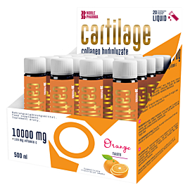 Noblepharma Cartilage 10.000mg &ndash; kolagen wołowy, 20 ampułek po 25 ml &ndash; Pomarańcza