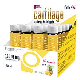 Noblepharma Cartilage 10.000mg &ndash; kolagen wołowy, 20 ampułek po 25 ml &ndash; Ananas