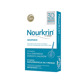 Nourkrin Woman suplement diety na wzrost włos&oacute;w z kompleksem proteoglikan&oacute;w Marilex, tabletki