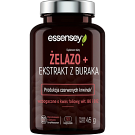 Essensey Żelazo + Ekstrakt z Buraka Kapsułki, 90 szt.