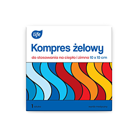Life kompres żelowy do stosowania na ciepło i zimno 10X10 cm