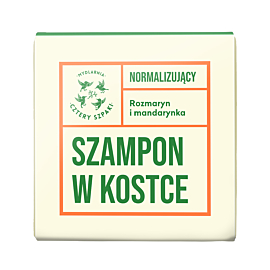 Mydlarnia Cztery Szpaki Normalizujący Szampon w Kostce Rozmaryn i Mandarynka