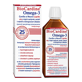 BioCardine Omega-3 Cardio & Neuro Lipids Olej, 200 ml