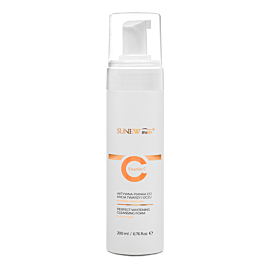 SunewMed+ Aktywna pianka do mycia twarzy i demakijażu oczu, 200 ml