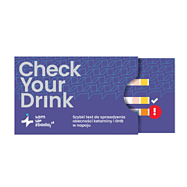 Check Your Drink Szybki test do wykrywania ketaminy i GHB w napoju 
