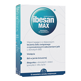 Ibesan Max Smak miętowy Saszetki, 12 szt.