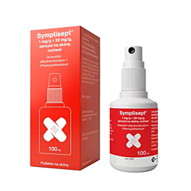 Symplisept 1 mg + 20 mg/g 100 ml aerozol