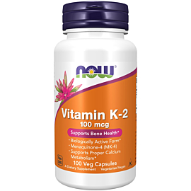 Now Foods Witamina K-2 100 mcg + Lucerna 300 mg Kapsułki, 100 sztuk