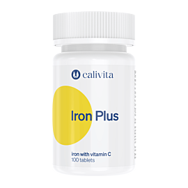 Calivita Iron Plus Suplement diety zawierający żelazo i witaminę C, 100 tabletek
