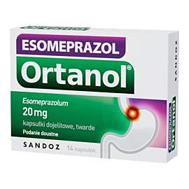 Esomeprazol Ortanol 20 mg Kaps. dojelitowe, 14 szt.