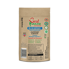 Best Immune Magnez Naturalny Glicynian Magnezu 500mg 100 wegańskich kapsułek Zwiększona biodostępność Eko opakowanie