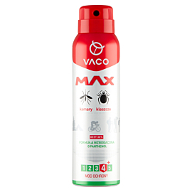 Vaco Spray Max Na Komary, Kleszcze, Meszki z Panthenolem Deet 30% 