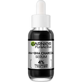 Garnier Skin Naturals Czysta Sk&oacute;ra Serum przeciw niedoskonałościom z Kwasem Aha, Bha i Węglem