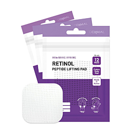 Dermal Retinol Peptide Lifting Pad, Liftingujące płatki do twarzy z retinolem i peptydami,12 szt