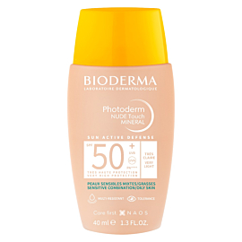 Bioderma Photoderm Nude Touch Ochronny podkład mineralny SPF 50+, Bardzo Jasny