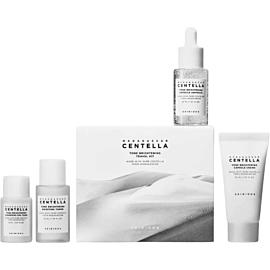 Skin1004 Zestaw Madagascar Tone Brightening Travel Kit: Cleansing Gel Foam 20 ml + Brightening Boosting Toner 30 ml + Brightening Capsule Ampoule 30 ml + Brightening Capsule Cream 30 ml