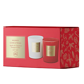 Aroma Home Merry Christmas Set Regalo 2 Candele Profumate 280 g