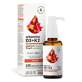 Aura Herbals Witamina D3 4000 IU + K2MK7, Krople, 50 ml
