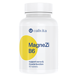 Calivita MagneZi B6 Suplement diety Bogactwo magnezu, witaminy B6 i cynku, 90 tabletek