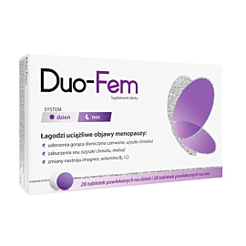 Duo-Fem, Preparat łagodzący objawy menopauzy, Tabletki na dzień + Tabletki na noc