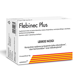 Flebinec Plus Preparat wspomagający krążenie żylne Proszek w saszetkach, 14 szt.