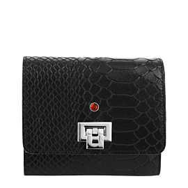 Batycki Portafoglio Donna Python Nero