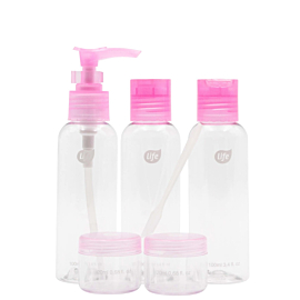 Life Travel Set da Viaggio 6 pz Rosa
