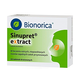 Sinupret extract 160 mg tabletki drażowane