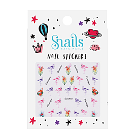 Snails  2021 Nail Stickers Flamingos