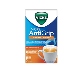 Vicks Antigrip Zatoki i Katar (Vicks SymptoMed), proszek do rozpuszczenia, 10 sasz.