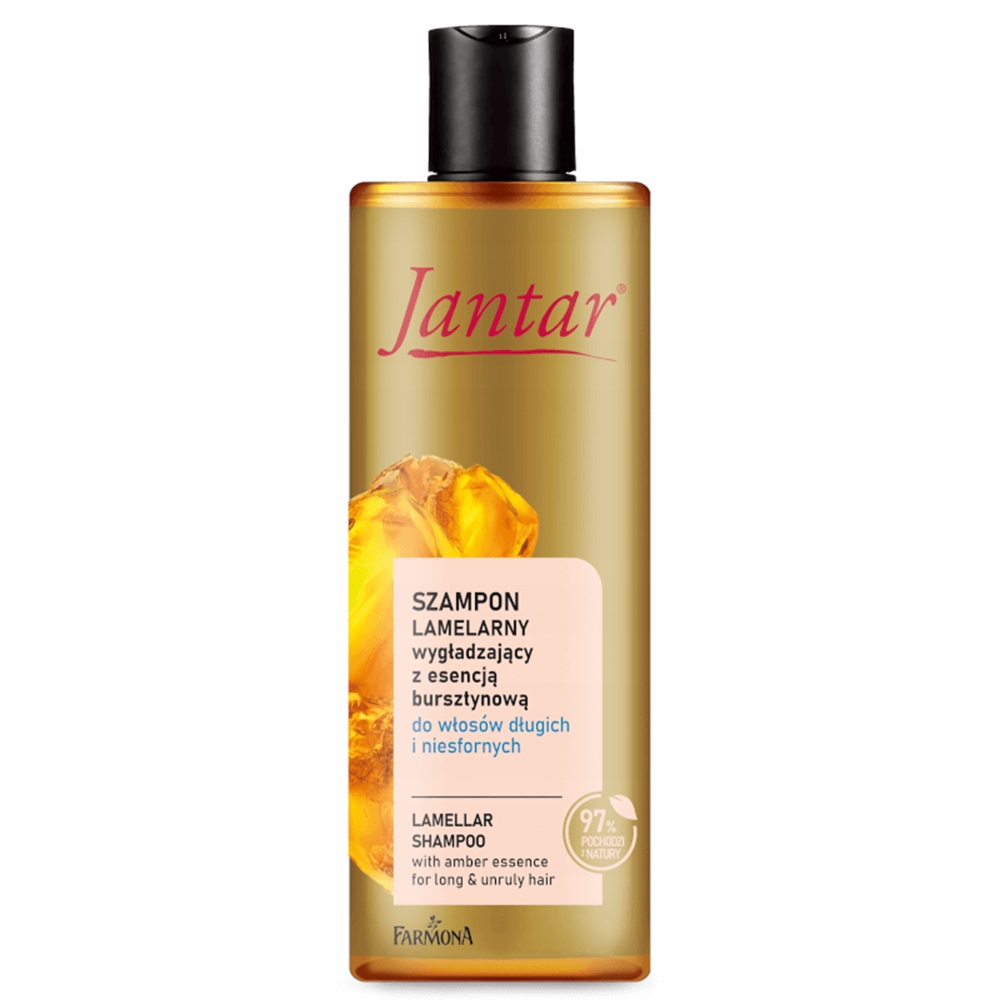 Farmona Jantar szampon lamelarny wygładzający z esencją bursztynową do włosów długich i niesfornych, 300ml