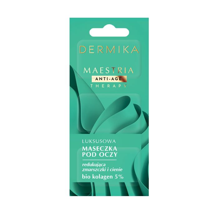 Dermika Maestria Luksusowa Maseczka pod oczy Redukująca Zmarszczki i Cienie BIOKolagen 5% 