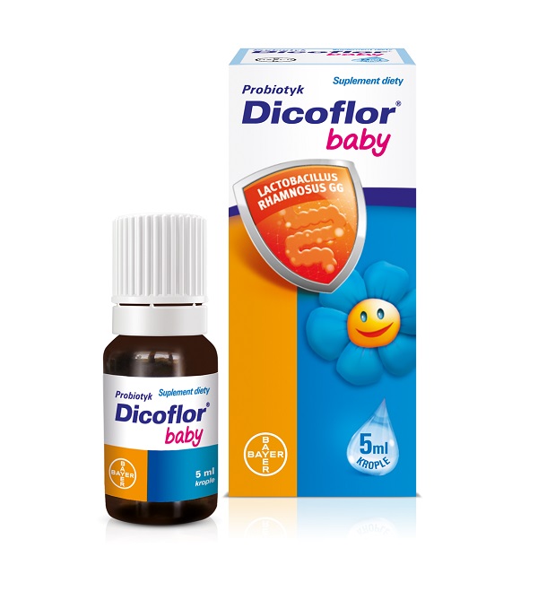 Dicoflor Baby, Probiotyk dla niemowląt i dzieci, Krople doustne, 5 ml 5 ml