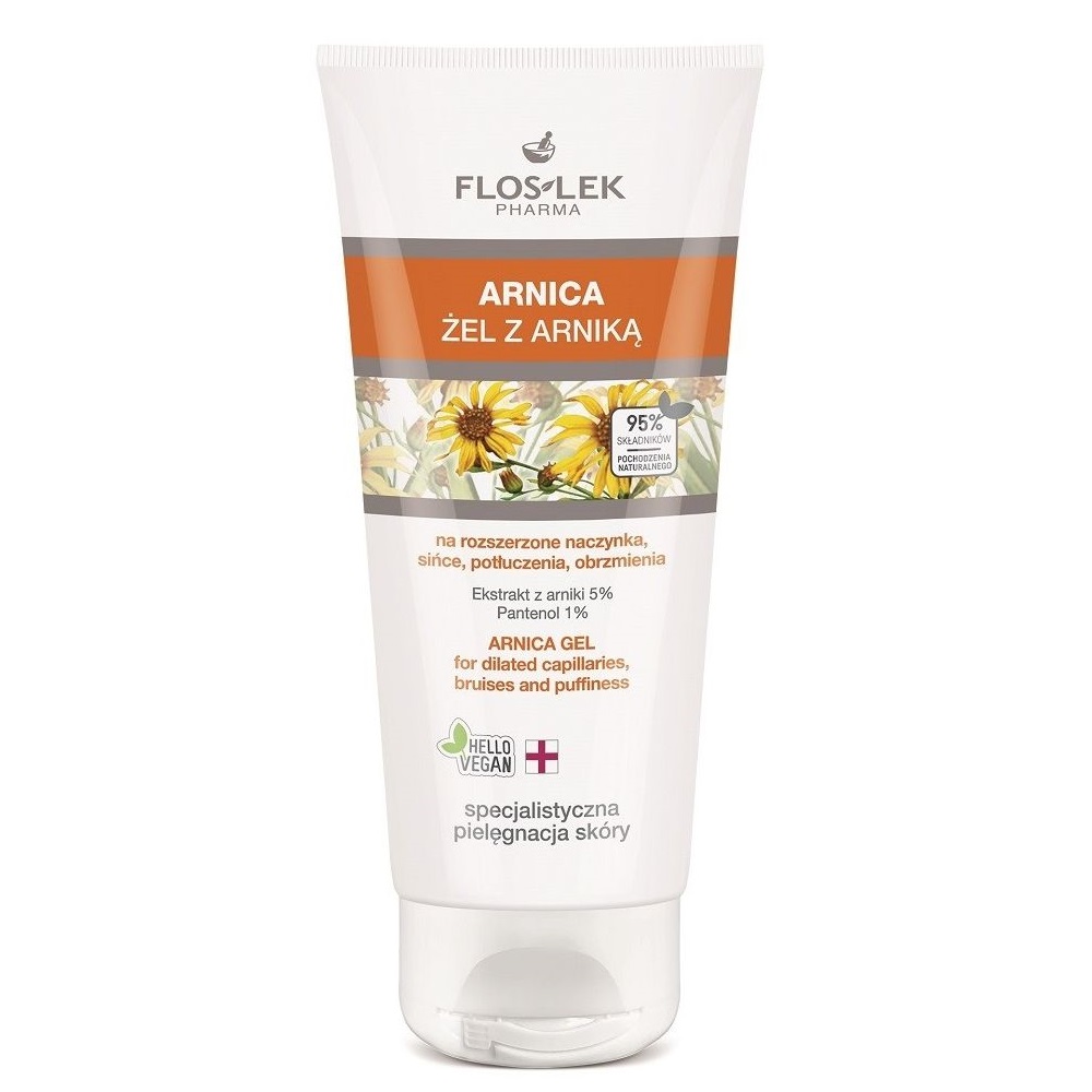 Floslek Arnica żel z arniką na rozszerzone naczynka sińce potłuczenia i obrzmienia, 200ml