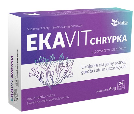 Ekavit Chrypka, Pastylki do ssania, 24 Sztuki