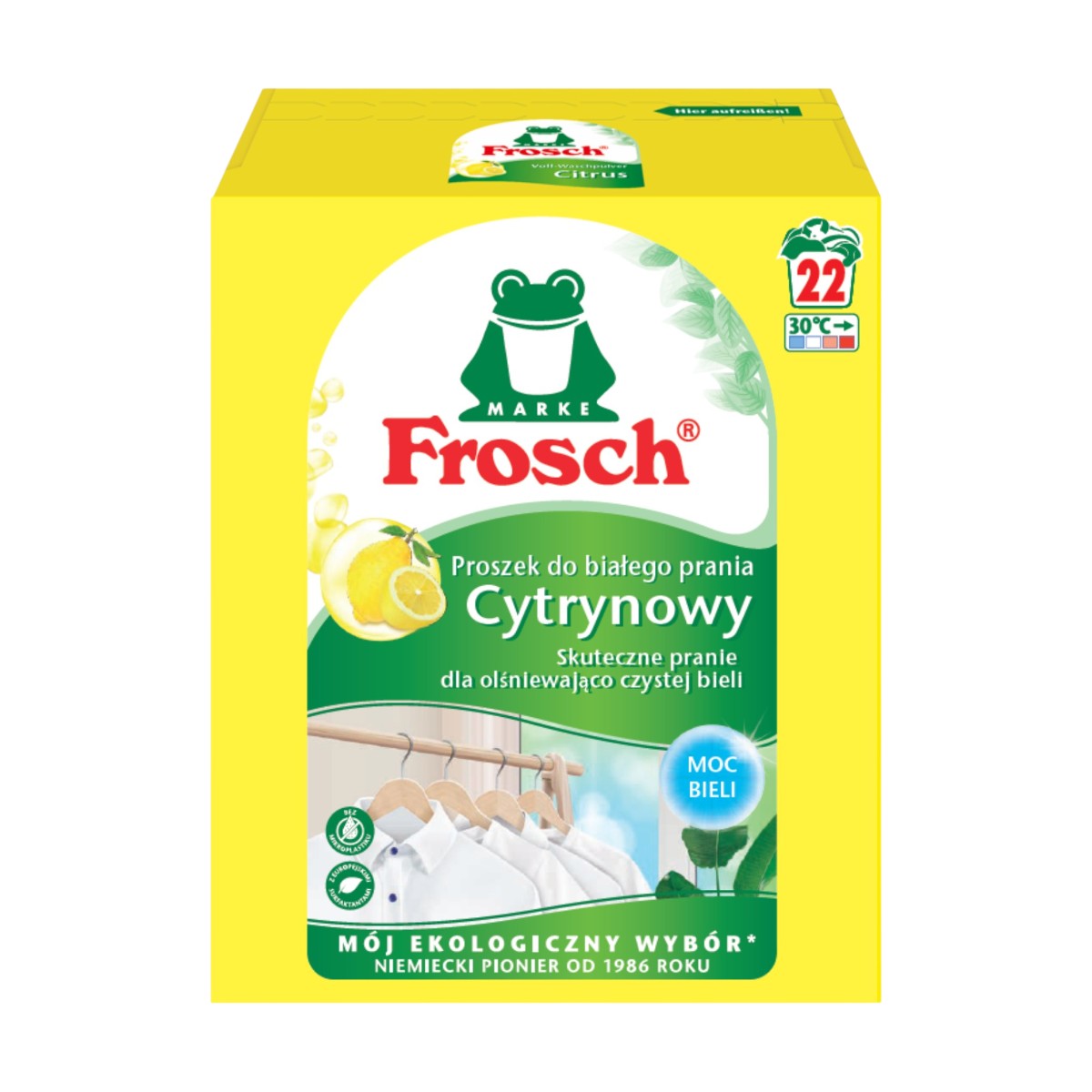 Frosch Cytrynowy Proszek do Prania Tkanin Białych