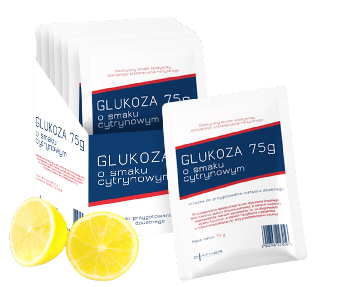 Diather Glukoza o smaku cytrynowym, Proszek do sporządzania roztworu doustnego