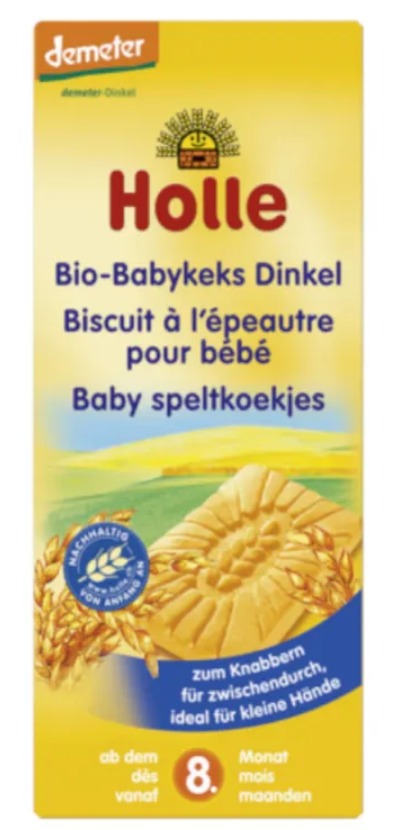 Holle Bio Ciasteczka orkiszowe dla niemowląt od 8 m-ca życia 150 g
