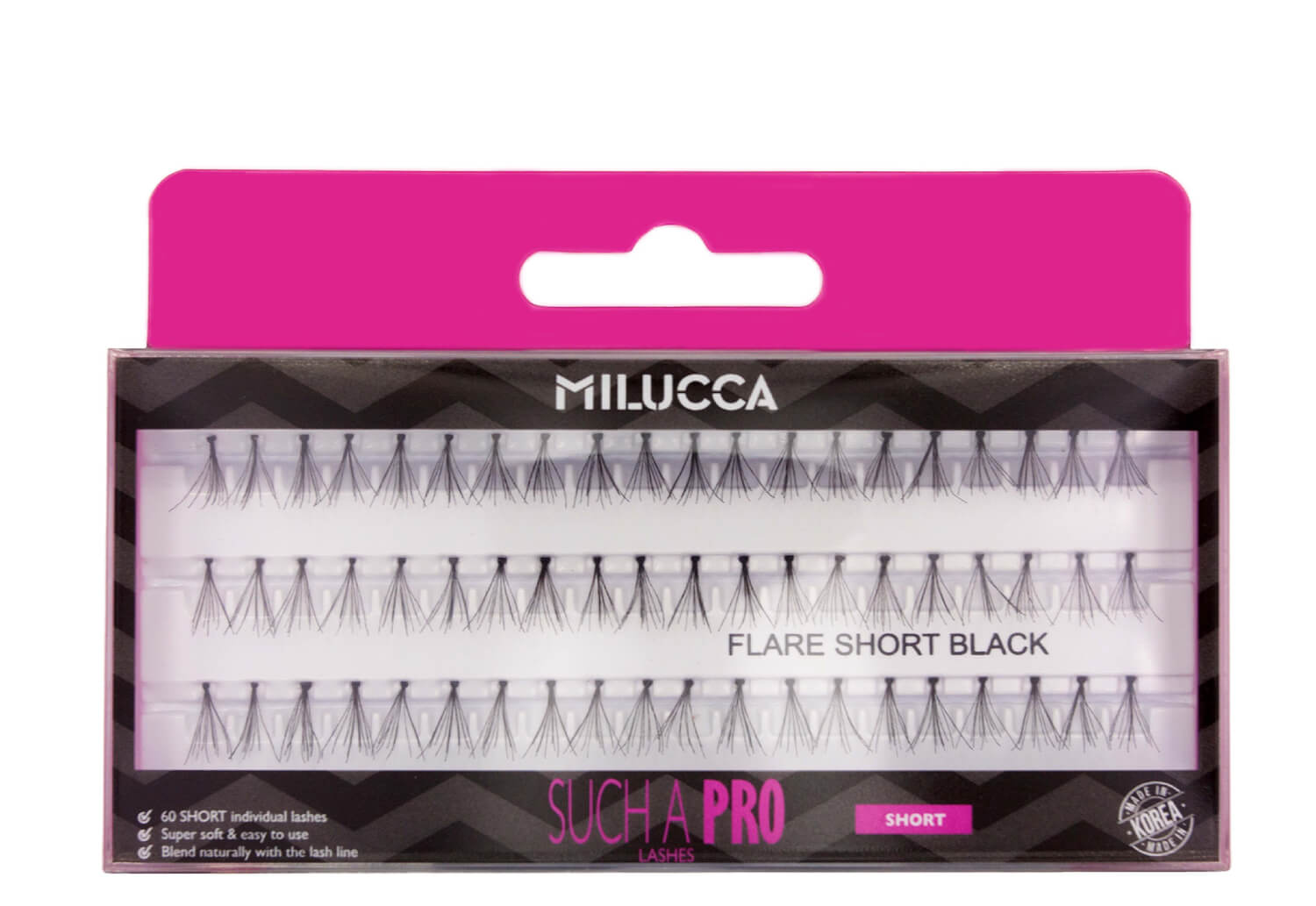 Milucca Sztuczne rzęsy Kępki Short Such A Pro