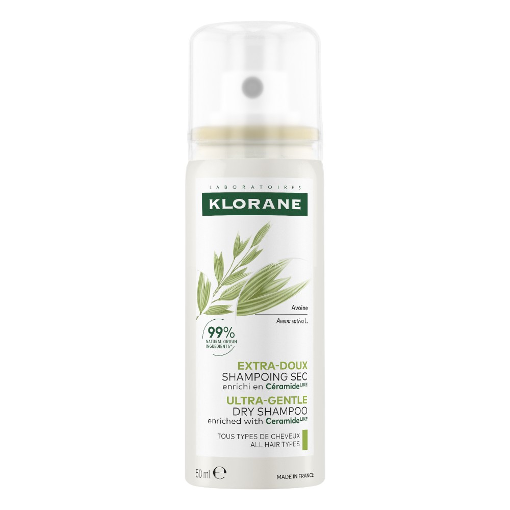 Klorane Ultrałagodny szampon suchy z owsem i ceramidami, 50 ml
