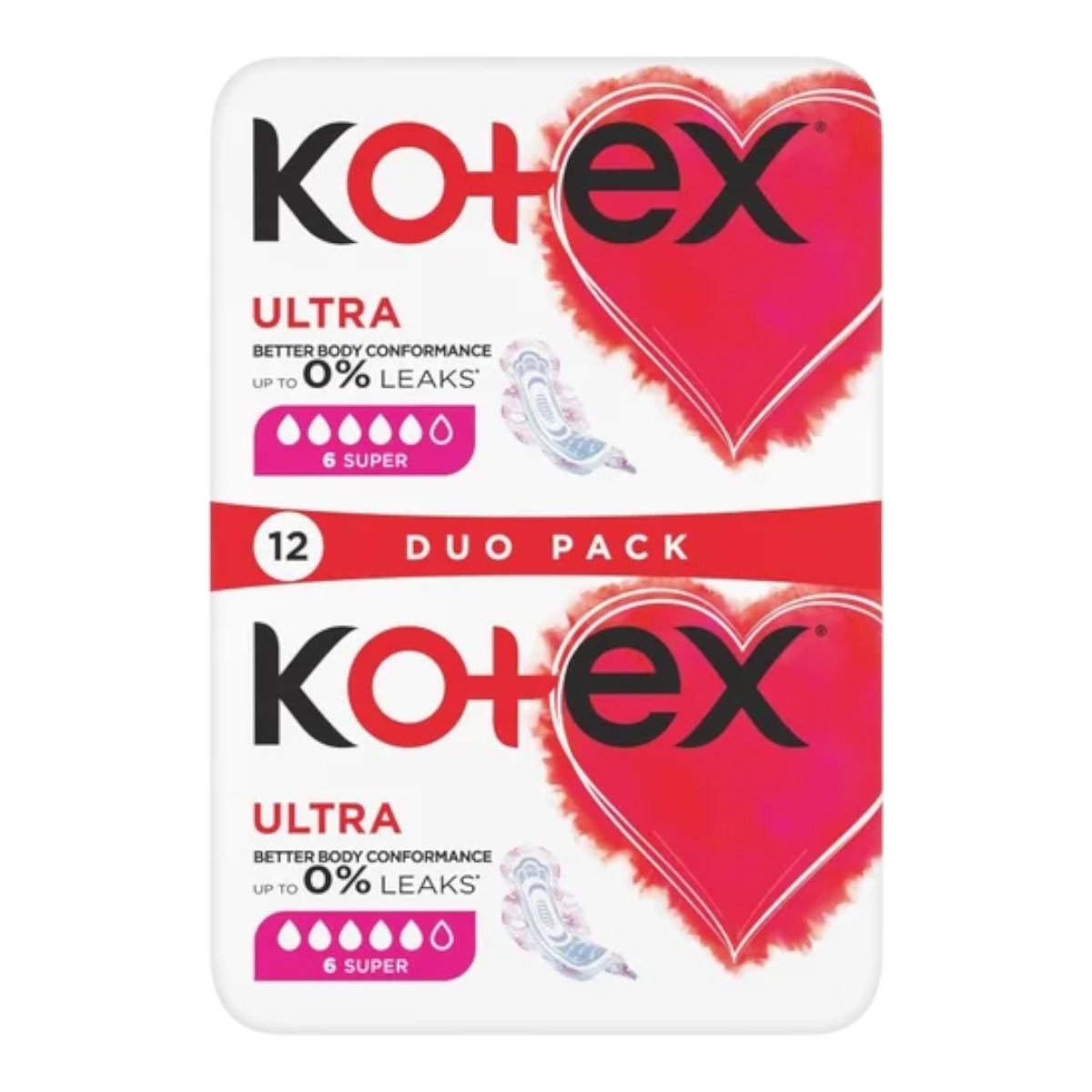 Kotex Ultra Super Assorbenti 12 pezzi.